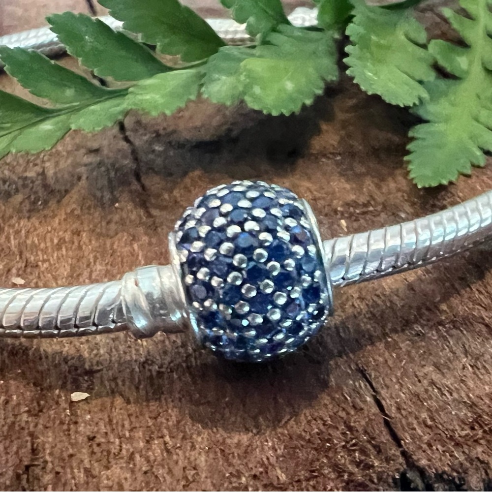 Authentic Pandora Blue Pave Lights Charm in Silver Nano Celestial Christmas Sky